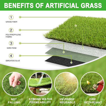 Artificial Grass Turf for Dogs 4 ft x 6 ft,1.38 inch Fake Grass Pee Pad for Puppy Potty Training，Faux pet Grass Rug for Indoor/Outdoor Patio,Dogs Wee Wee Pad,Turf Grass Mat for Dogs Potty