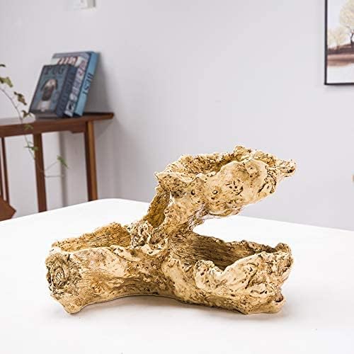 Driftwood Planter Artificial Sculpture Multilayer Log Planter Flower Pot