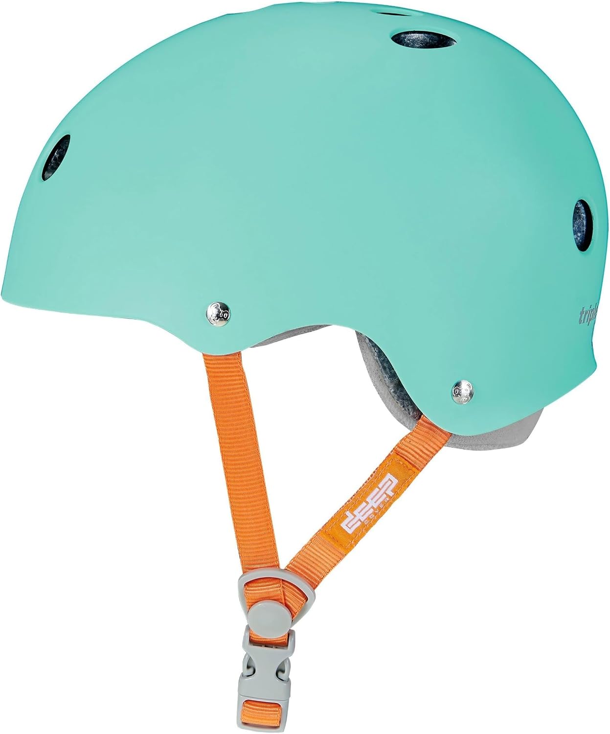Triple Eight Deep Cover Helmet - Ideal for Skateboarding, Bicycling, BMX, and Roller Skating