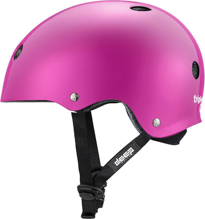 Triple Eight Deep Cover Helmet - Ideal for Skateboarding, Bicycling, BMX, and Roller Skating