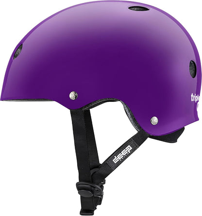 Triple Eight Deep Cover Helmet - Ideal for Skateboarding, Bicycling, BMX, and Roller Skating