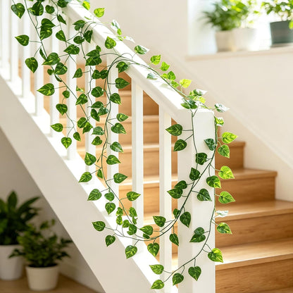 450ft Artificial Ivy Vines Hanging Greenery Garland, Fake Vines Leaves Plants for Bedroom Wall Decor, Garden & Outdoor Wall Decoration