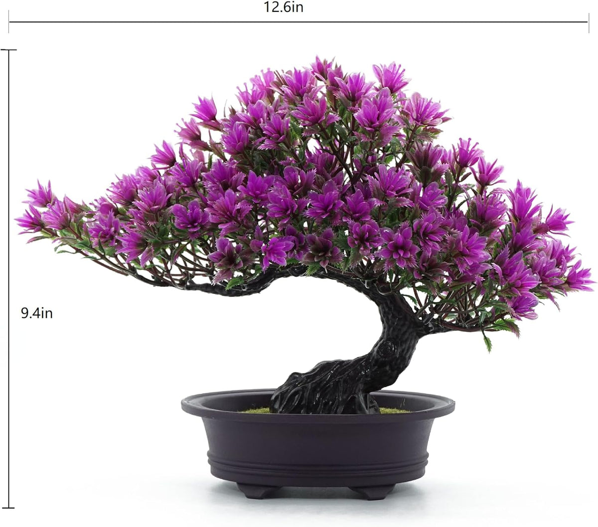 Artificial Bonsai Pine Tree Fake Desk Plants Commercial Reception Charm Adornment Home Decor Office Bookshelf Decor (Green)