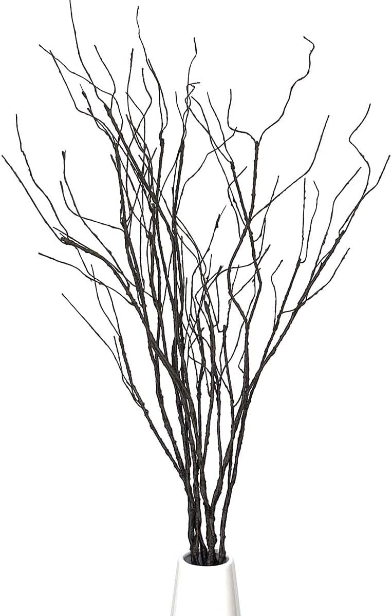 5Pcs 29.5" Lifelike Dry Willow Branches Bendable Iron Wires Artificial Floral Flower Stub Stem DIY Craft Wedding Home Room Office Hotel Hall Decoration