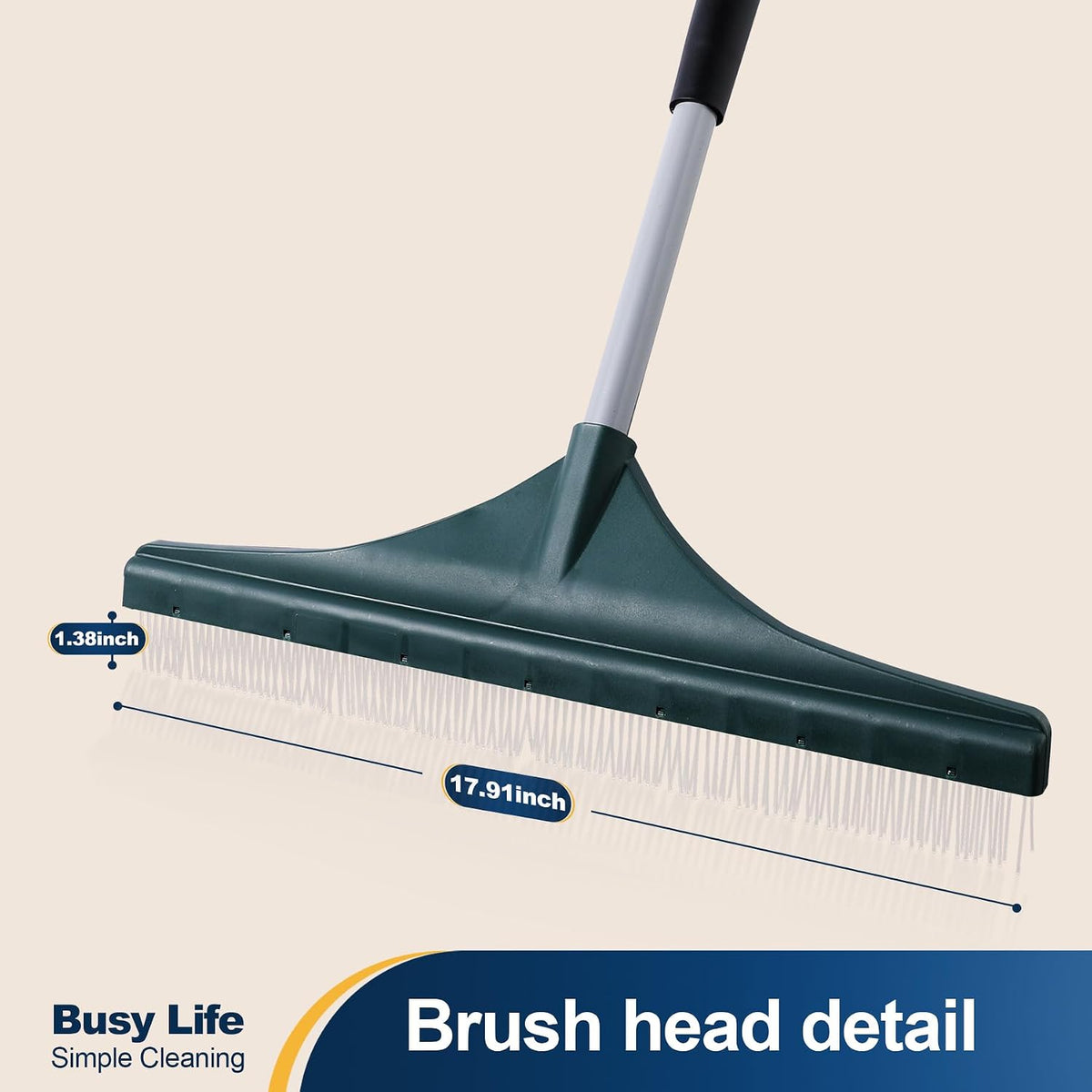 Artificial Turf Rake Grass Brush Broom Carpet Lawn Leaf Rake 56.69"