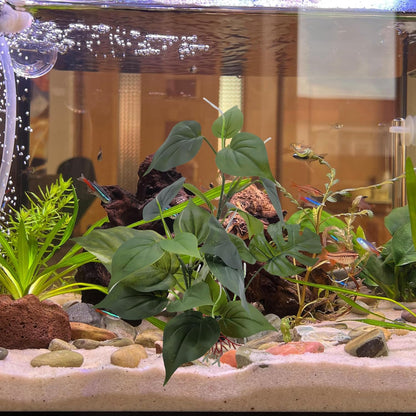 Artificial Fish Tank Plants Aquarium Plant Aquatic Water Grass Foreground Decor (Green)