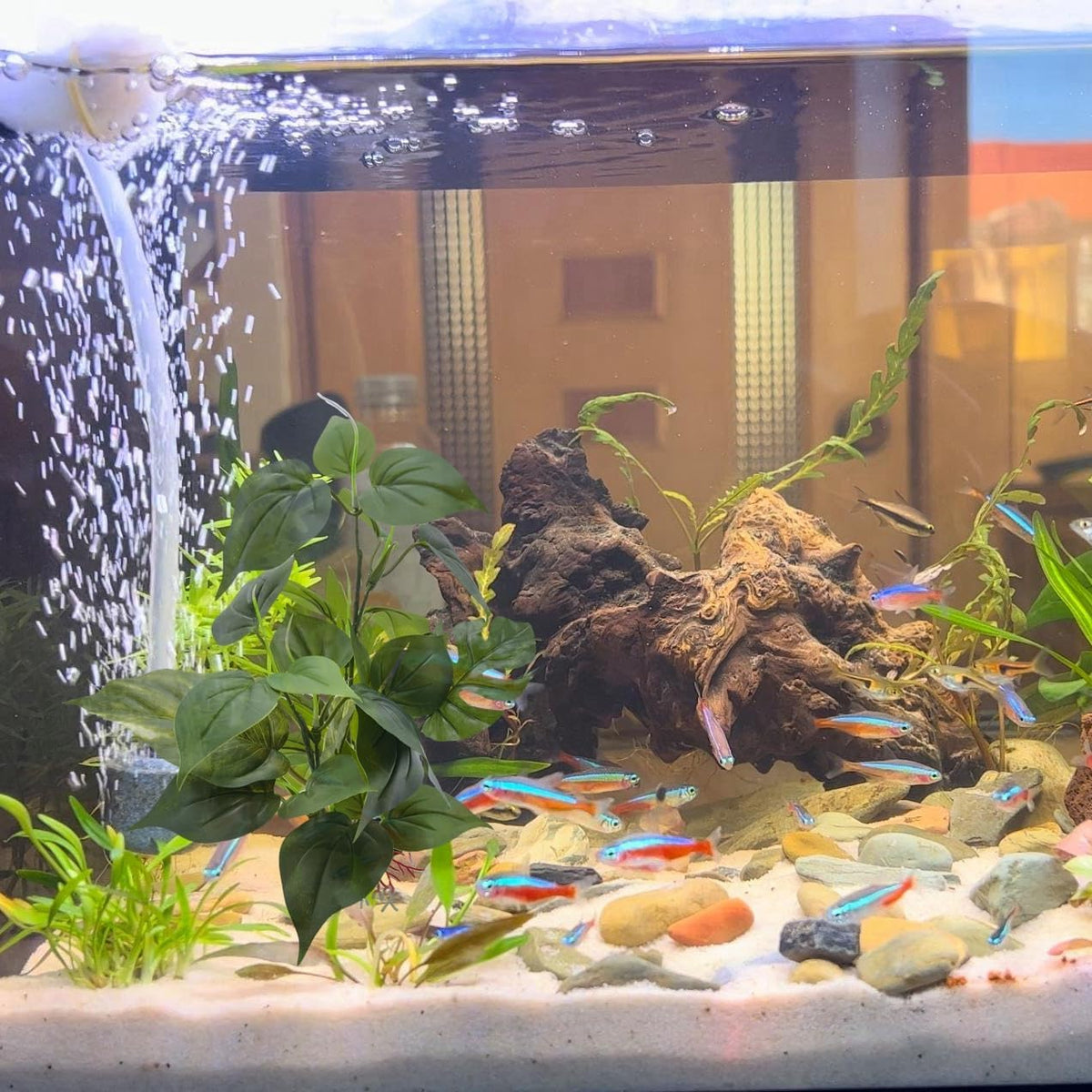 Artificial Fish Tank Plants Aquarium Plant Aquatic Water Grass Foreground Decor (Green)
