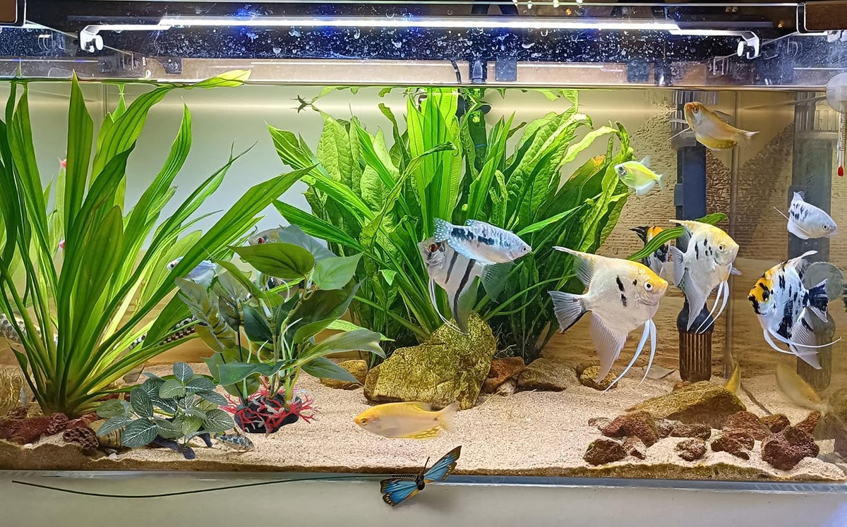 Artificial Fish Tank Plants Aquarium Plant Aquatic Water Grass Foreground Decor (Green)