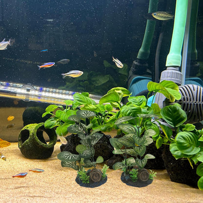 Artificial Fish Tank Plants Aquarium Plant Aquatic Water Grass Foreground Decor (Green)