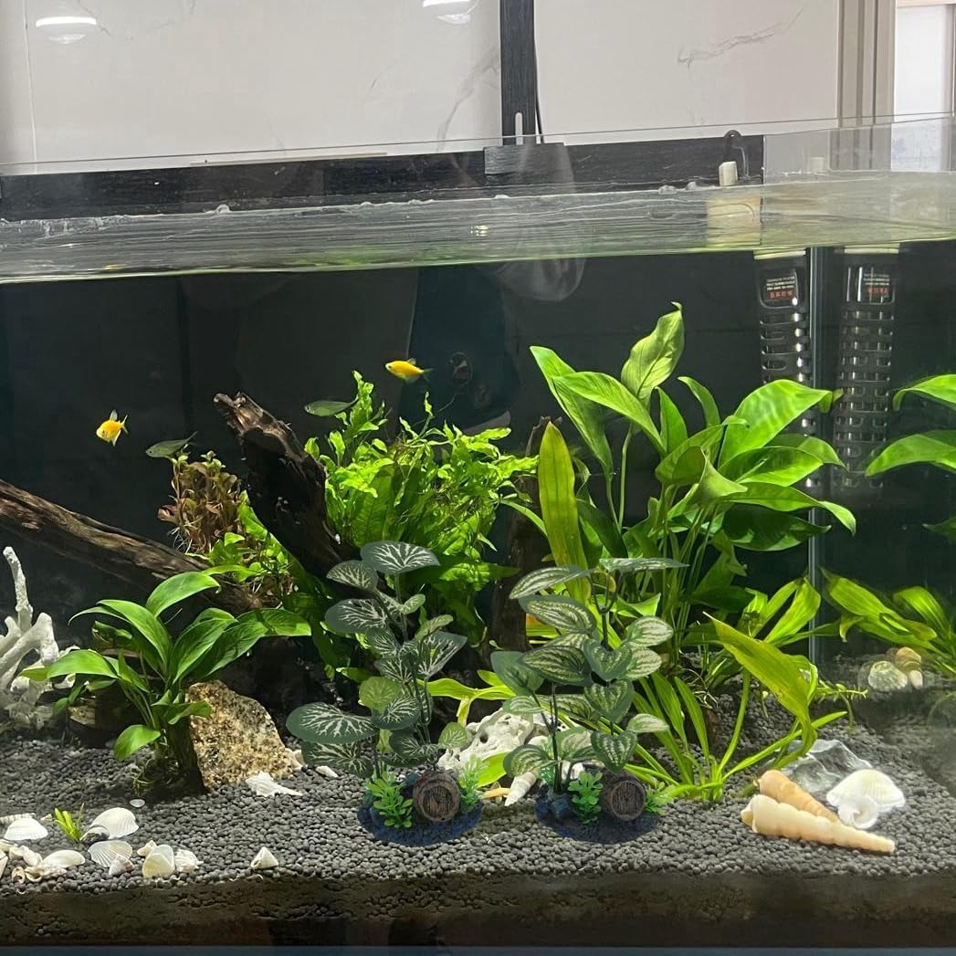 Artificial Fish Tank Plants Aquarium Plant Aquatic Water Grass Foreground Decor (Green)