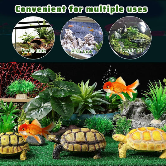 Turtle Basking Platform Turf Artificial Grass Turf for Turtle Tank Climbing Platform Mat Reptile Tank Accessories Terrarium Decor 19.68 X 9.84 X 0.19 in