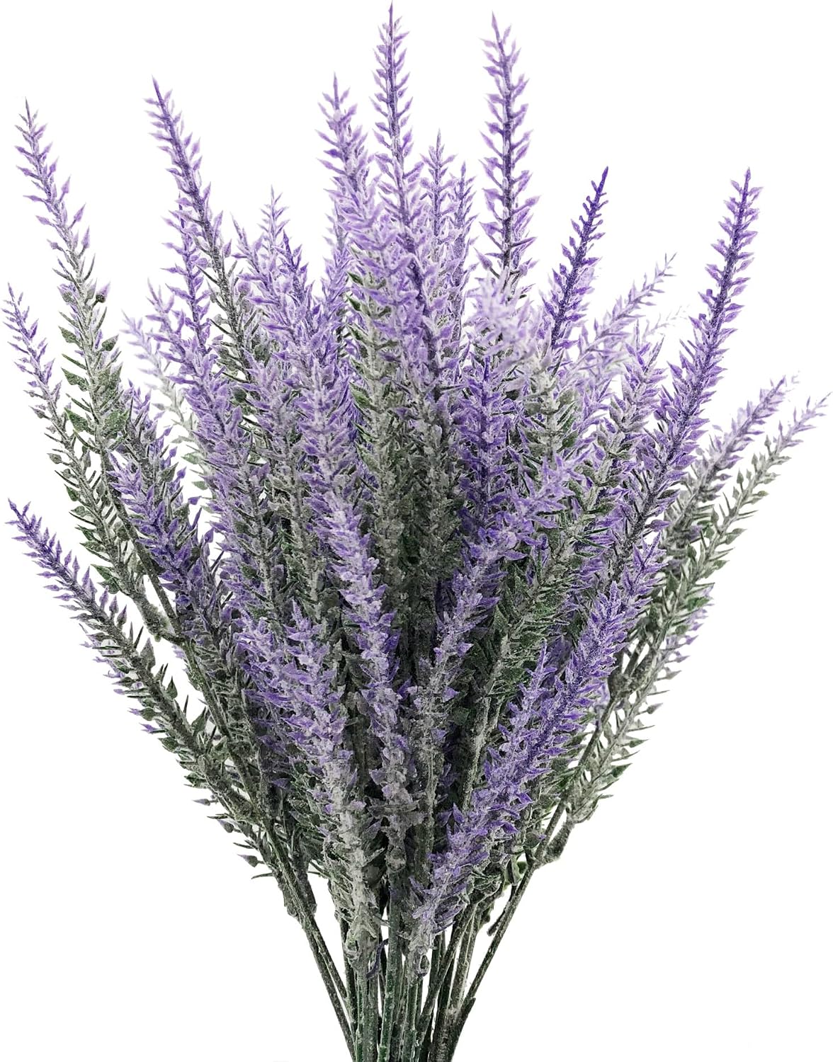 6 Bundles Artificial Lavender Stems, 15-inch Purple Faux Flowers