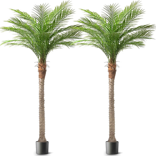 Artificial Phoenix Palm Tree 8ft 2 Set Tall Outdoor/Indoor Decor