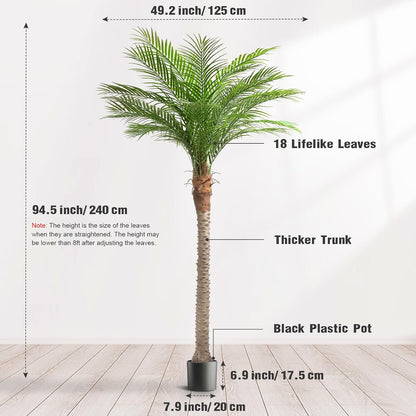 Artificial Phoenix Palm Tree 8ft 2 Set Tall Outdoor/Indoor Decor