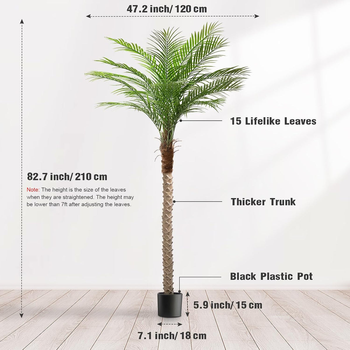 Artificial Phoenix Palm Tree 8ft 2 Set Tall Outdoor/Indoor Decor