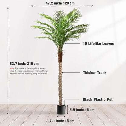 Artificial Phoenix Palm Tree 8ft 2 Set Tall Outdoor/Indoor Decor