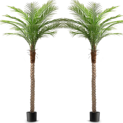 Artificial Phoenix Palm Tree 8ft 2 Set Tall Outdoor/Indoor Decor