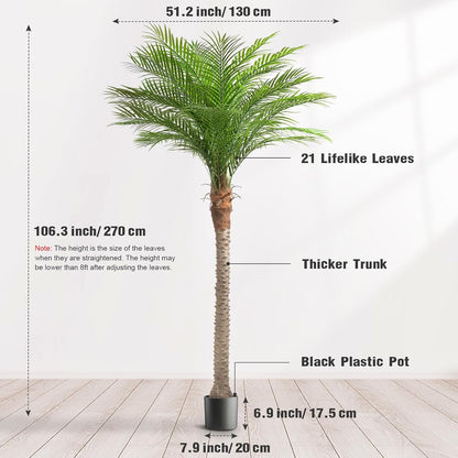 Artificial Phoenix Palm Tree 8ft 2 Set Tall Outdoor/Indoor Decor