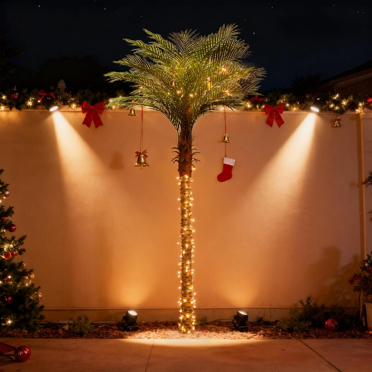 Artificial Phoenix Palm Tree 8ft 2 Set Tall Outdoor/Indoor Decor