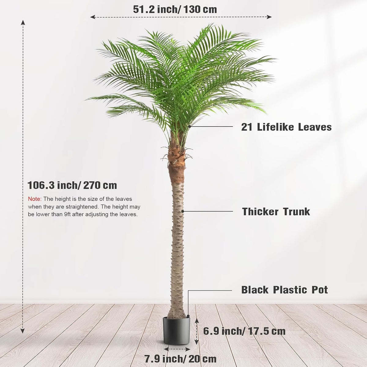 Artificial Phoenix Palm Tree 8ft 2 Set Tall Outdoor/Indoor Decor