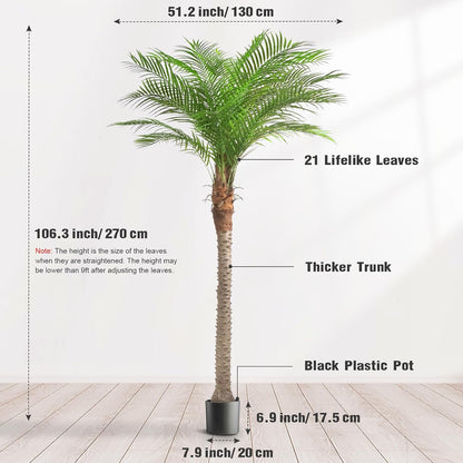 Artificial Phoenix Palm Tree 8ft 2 Set Tall Outdoor/Indoor Decor