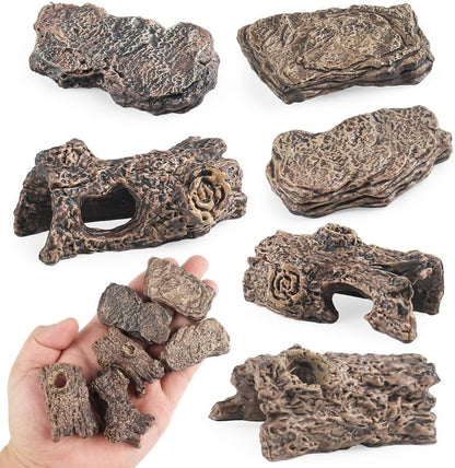 6pcs Diorama Supplies Fake Rocks, Artificial Miniature Decorative Stone for Finsh Tank, Fairy Gardens, Bonsai, DIY Crafts, Sand Table Landscape, Aquariums & Reptile Terrariums