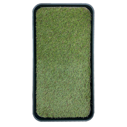 Artificial Grass Puppy Potty Training Pad with Tray, 15" x 30" Reusable Pee Pad for Small Pets and Dogs