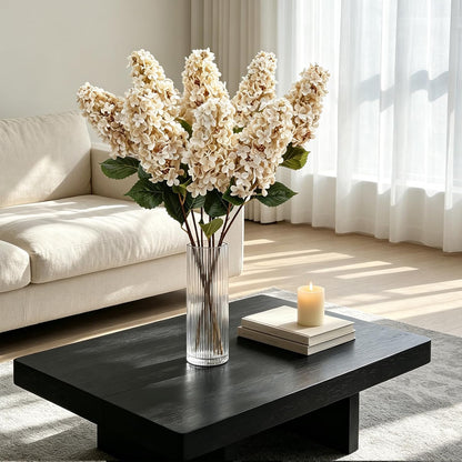 3PCS Realistic Artificial Magnolia Flowers Branch, 20.5 inch Tall | Bendable & Cuttable Stem, Real Touch Flower Head & leaves, Silk Floral Arrangement for Vase Home Kitchen Wedding Table Decor