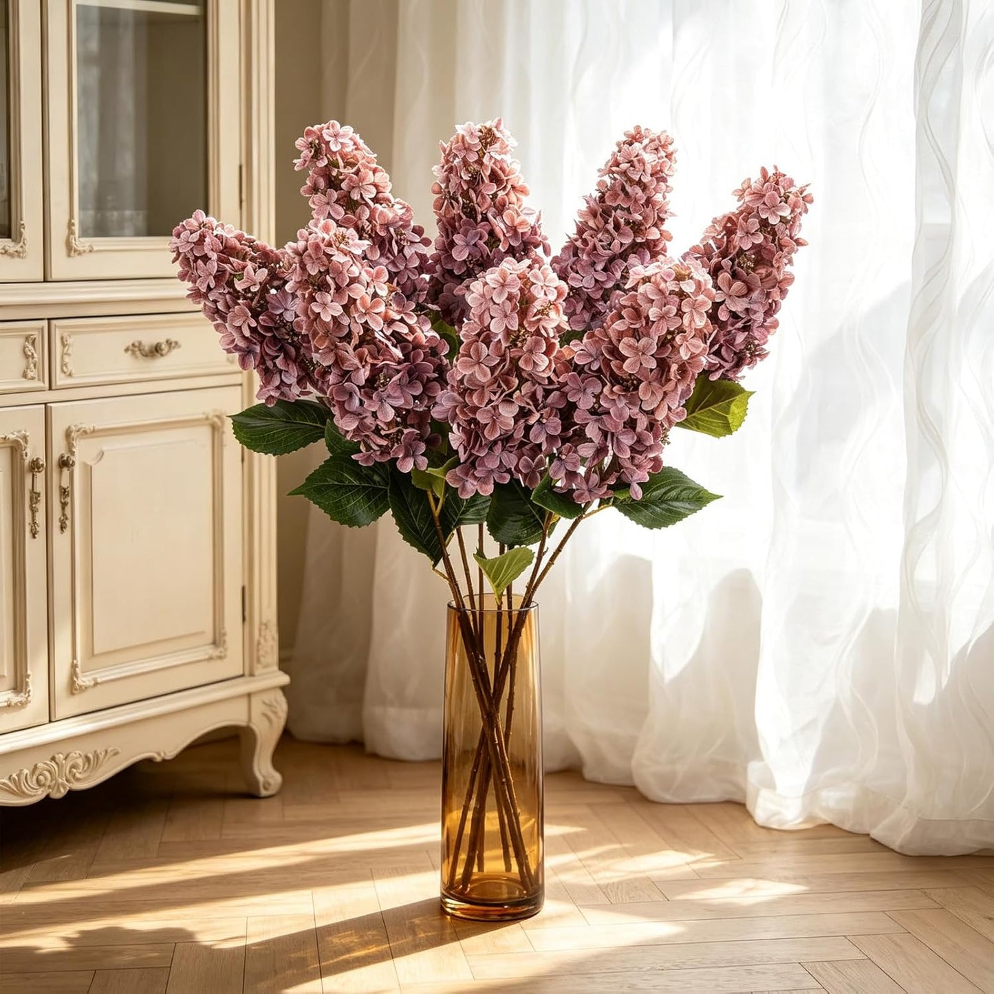 3PCS Realistic Artificial Magnolia Flowers Branch, 20.5 inch Tall | Bendable & Cuttable Stem, Real Touch Flower Head & leaves, Silk Floral Arrangement for Vase Home Kitchen Wedding Table Decor
