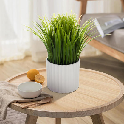 Small Fake Plant Potted - Faux Plant Indoor Plant Artificial Potted Plant Decor for Home and Office (Rosemary Green)