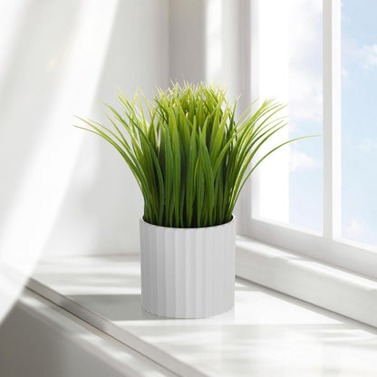 Small Fake Plant Potted - Faux Plant Indoor Plant Artificial Potted Plant Decor for Home and Office (Rosemary Green)