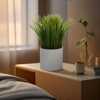 Small Fake Plant Potted - Faux Plant Indoor Plant Artificial Potted Plant Decor for Home and Office (Rosemary Green)