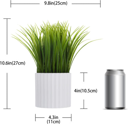 Small Fake Plant Potted - Faux Plant Indoor Plant Artificial Potted Plant Decor for Home and Office (Rosemary Green)