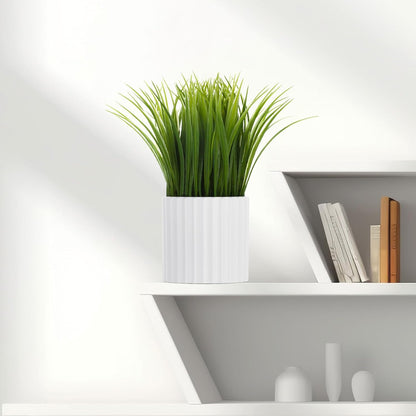 Small Fake Plant Potted - Faux Plant Indoor Plant Artificial Potted Plant Decor for Home and Office (Rosemary Green)