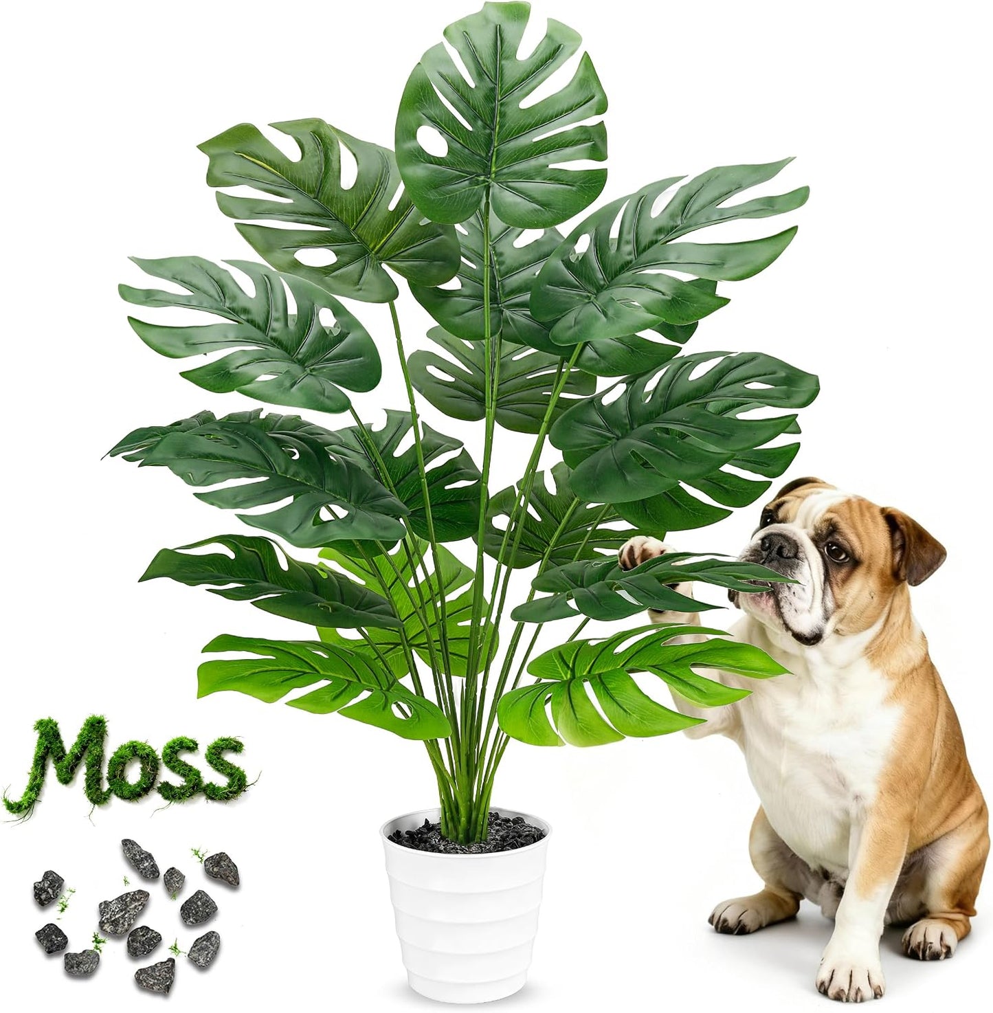 Tall Fake Plants 28" Artificial Potted Tropical Faux Plants Banana Tree Indoor for Home Office Living Room Balcony Decor