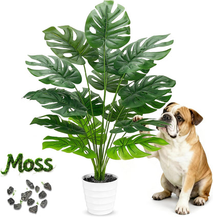Tall Fake Plants 28" Artificial Potted Tropical Faux Plants Banana Tree Indoor for Home Office Living Room Balcony Decor