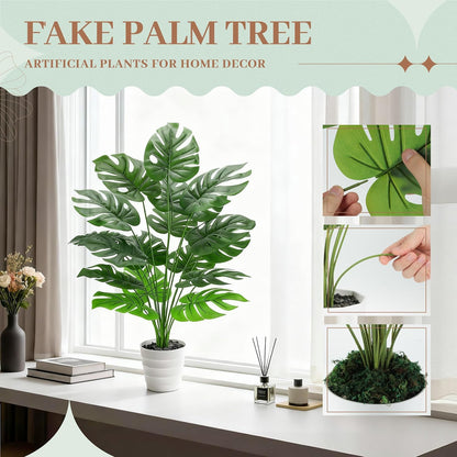 Tall Fake Plants 28" Artificial Potted Tropical Faux Plants Banana Tree Indoor for Home Office Living Room Balcony Decor