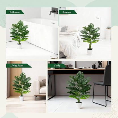 Tall Fake Plants 28" Artificial Potted Tropical Faux Plants Banana Tree Indoor for Home Office Living Room Balcony Decor