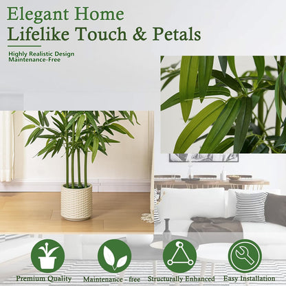 Artificial Bamboo Tree: 6FT Fake Bamboo Plant Faux Tall Nandina Tree