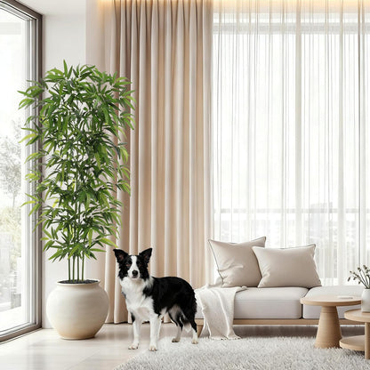 Artificial Bamboo Tree: 6FT Fake Bamboo Plant Faux Tall Nandina Tree