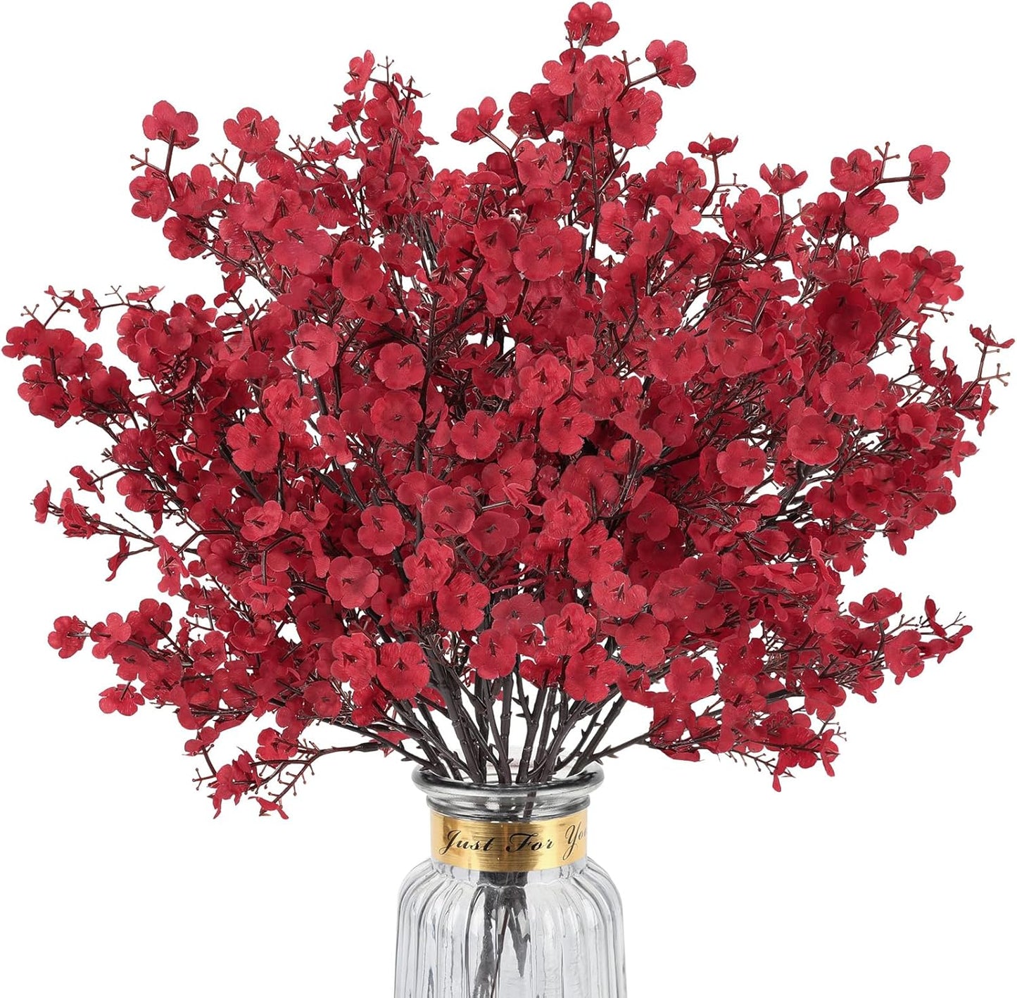 Babys Breath Artificial Flowers, 8 Bundles Cherry Blossom Pink Real Touch Fake Silk Flowers Bulk for Vase Home Office Wedding Spring Indoor Outdoor Centerpiece Table Mother's Day Decorations