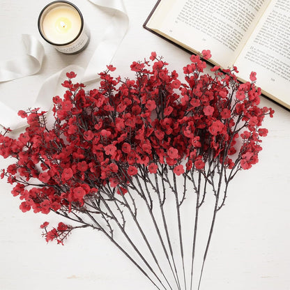 Babys Breath Artificial Flowers, 8 Bundles Cherry Blossom Pink Real Touch Fake Silk Flowers Bulk for Vase Home Office Wedding Spring Indoor Outdoor Centerpiece Table Mother's Day Decorations