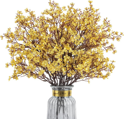 Babys Breath Artificial Flowers, 8 Bundles Cherry Blossom Pink Real Touch Fake Silk Flowers Bulk for Vase Home Office Wedding Spring Indoor Outdoor Centerpiece Table Mother's Day Decorations