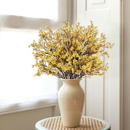 Babys Breath Artificial Flowers, 8 Bundles Cherry Blossom Pink Real Touch Fake Silk Flowers Bulk for Vase Home Office Wedding Spring Indoor Outdoor Centerpiece Table Mother's Day Decorations