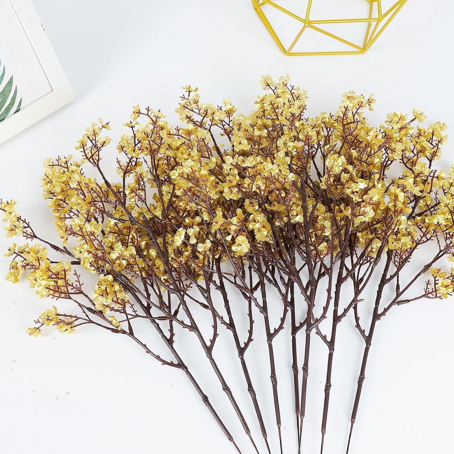 Babys Breath Artificial Flowers, 8 Bundles Cherry Blossom Pink Real Touch Fake Silk Flowers Bulk for Vase Home Office Wedding Spring Indoor Outdoor Centerpiece Table Mother's Day Decorations