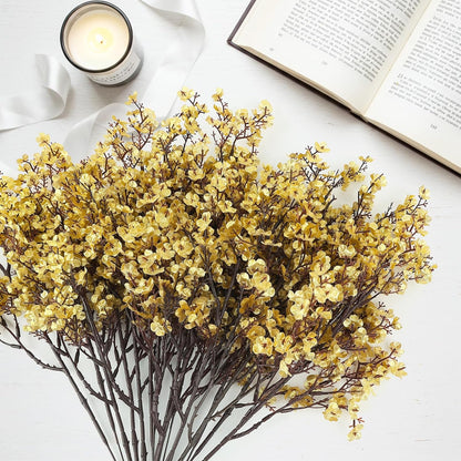 Babys Breath Artificial Flowers, 8 Bundles Cherry Blossom Pink Real Touch Fake Silk Flowers Bulk for Vase Home Office Wedding Spring Indoor Outdoor Centerpiece Table Mother's Day Decorations