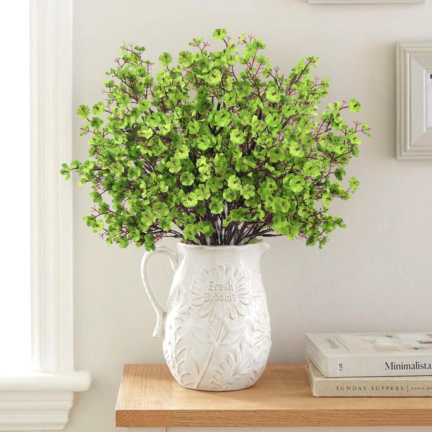 Babys Breath Artificial Flowers, 8 Bundles Cherry Blossom Pink Real Touch Fake Silk Flowers Bulk for Vase Home Office Wedding Spring Indoor Outdoor Centerpiece Table Mother's Day Decorations