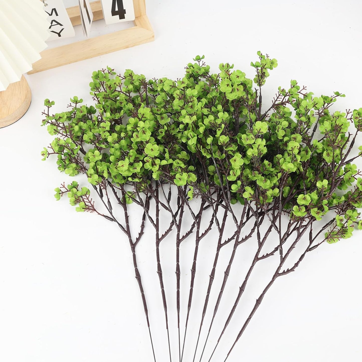 Babys Breath Artificial Flowers, 8 Bundles Cherry Blossom Pink Real Touch Fake Silk Flowers Bulk for Vase Home Office Wedding Spring Indoor Outdoor Centerpiece Table Mother's Day Decorations