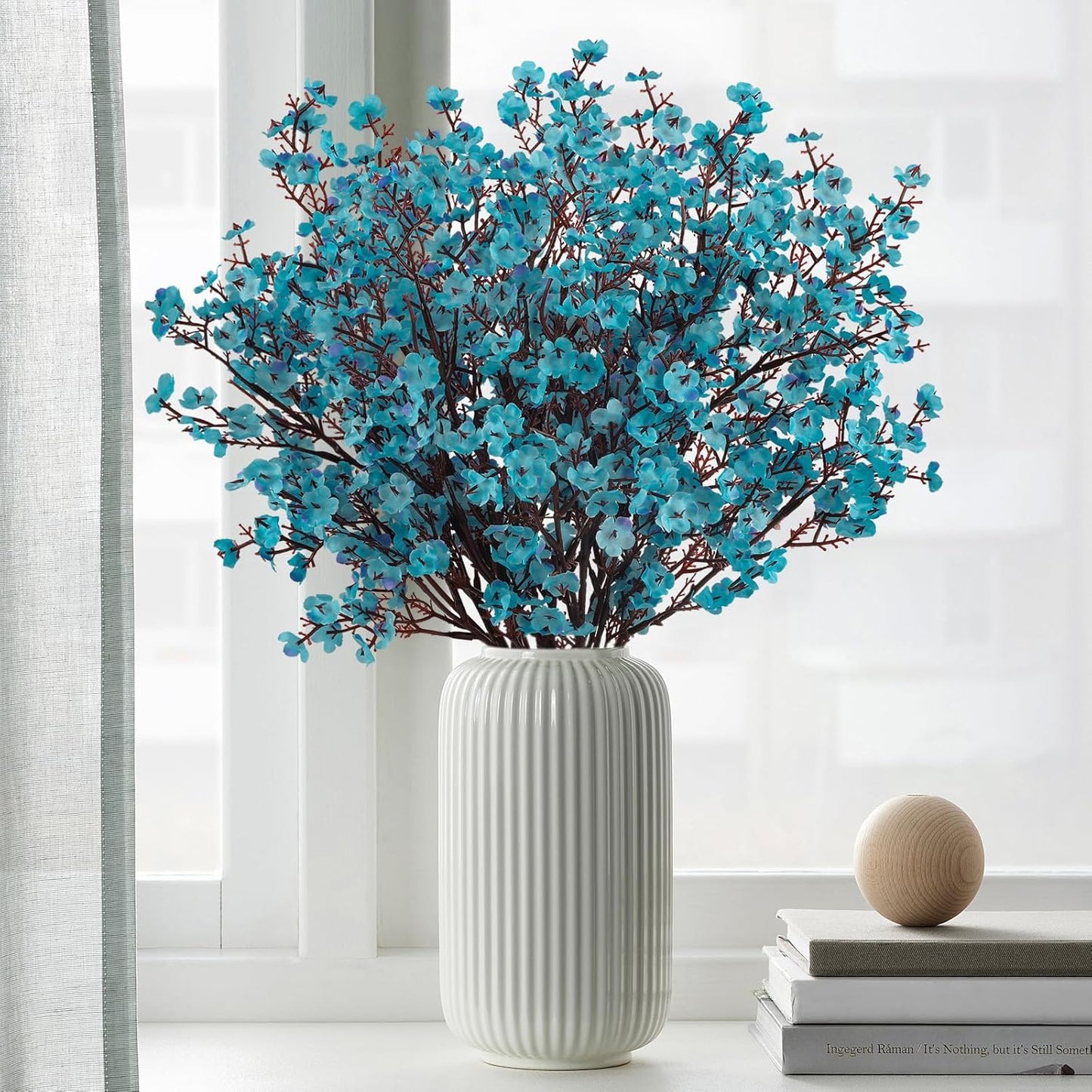 Babys Breath Artificial Flowers, 8 Bundles Cherry Blossom Pink Real Touch Fake Silk Flowers Bulk for Vase Home Office Wedding Spring Indoor Outdoor Centerpiece Table Mother's Day Decorations