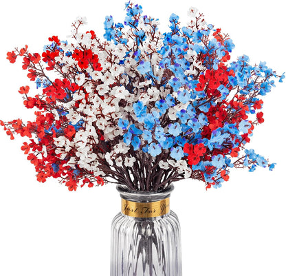 Babys Breath Artificial Flowers, 8 Bundles Cherry Blossom Pink Real Touch Fake Silk Flowers Bulk for Vase Home Office Wedding Spring Indoor Outdoor Centerpiece Table Mother's Day Decorations